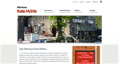 Desktop Screenshot of faehrhaus-rote-muehle.de